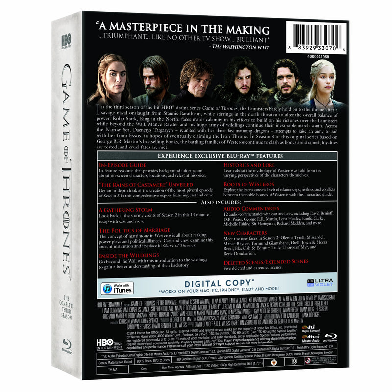 Game of Thrones: Season 3 [Blu-ray + DVD + Digital Copy]