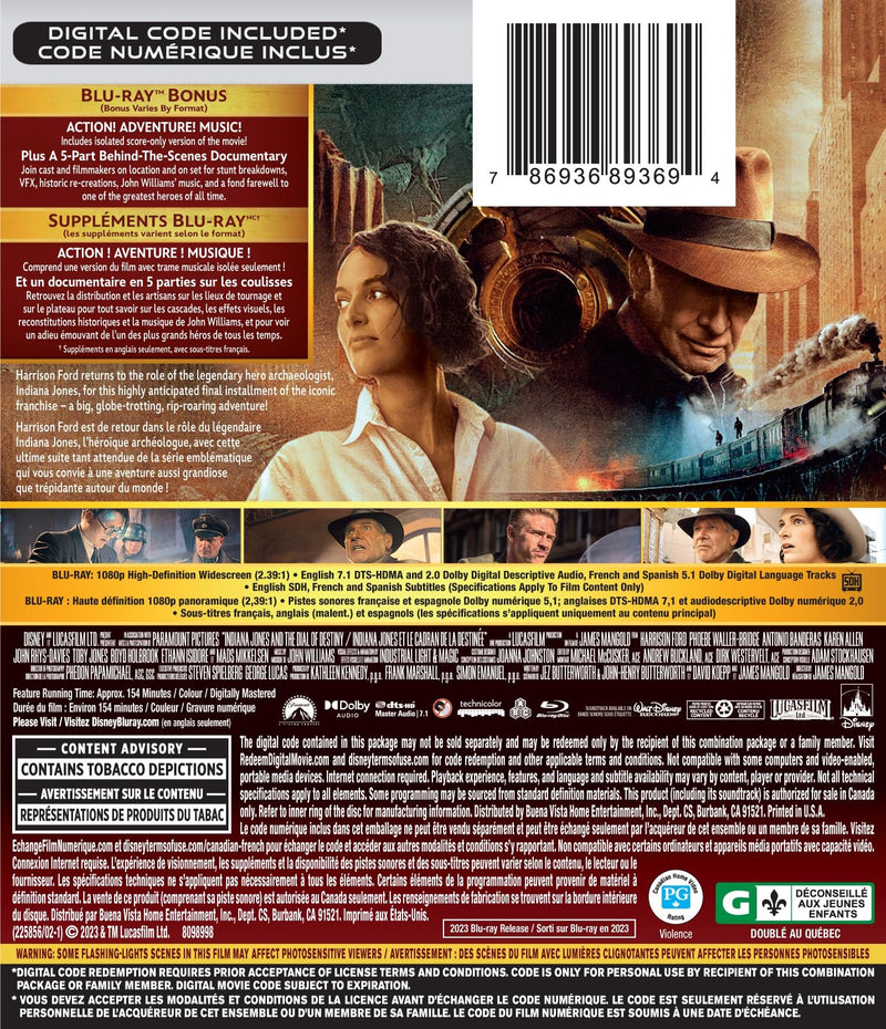 Indiana Jones and the Dial of Destiny - Blu-ray