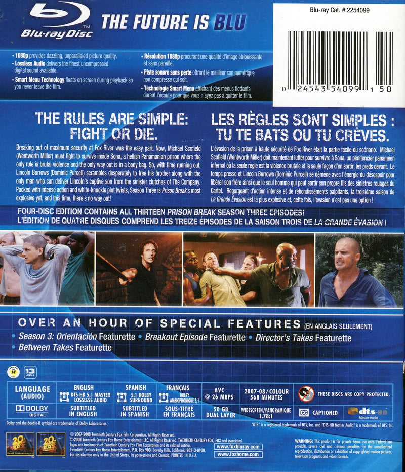 Prison Break: Season 3 [Blu-ray] (Bilingual)