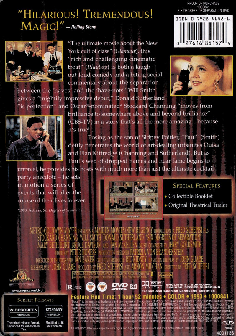 Six Degrees of Separation - DVD