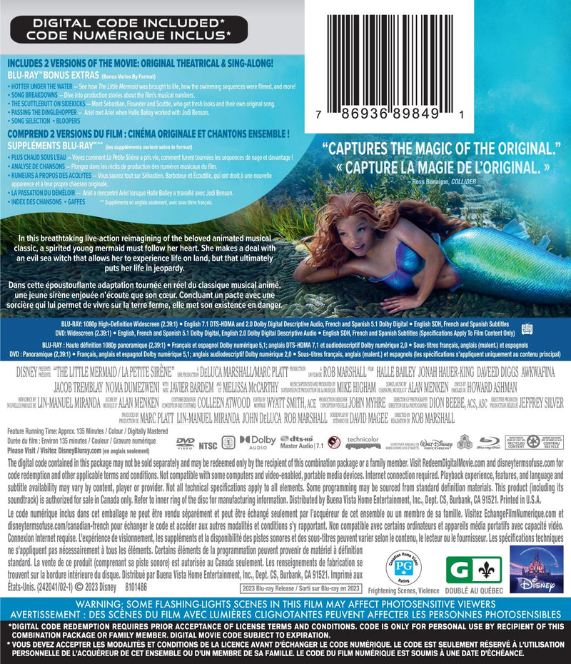 The Little Mermaid - Blu-Ray/DVD