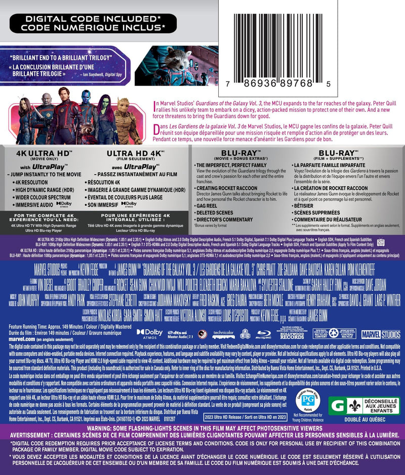 Guardians of the Galaxy Vol. 3 - 4K/Blu-Ray