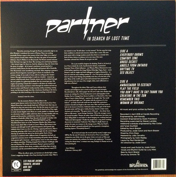 Partner / In Search Of Lost Time - LP