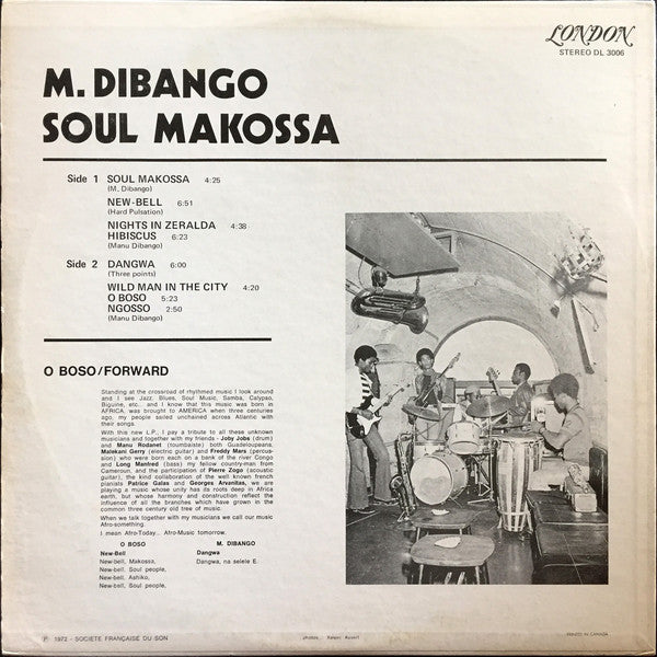 Mr. Dibango / O Boso (Soul Makossa) - LP (Used)