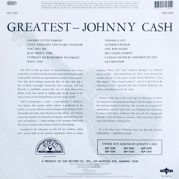 Johnny Cash / Greatest! - LP Used white