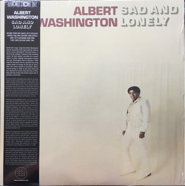 Albert Washington ‎/ Sad And Lonely - LP