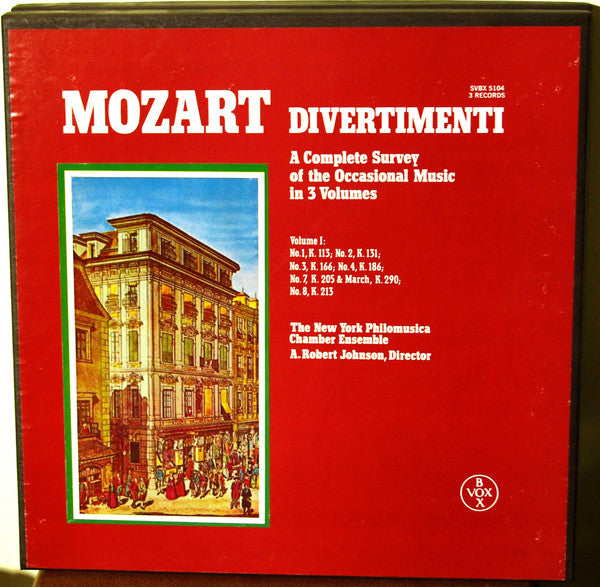 Mozart*, The New York Philomusica ‎/ Divertimenti Vol. 1 A Survey Of The Occasional Music In 3 Volumes - LP (used)