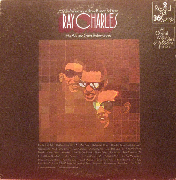 Ray Charles / A 25th Anniversary in Show Business Salute to Ray Charles - 2LP Used