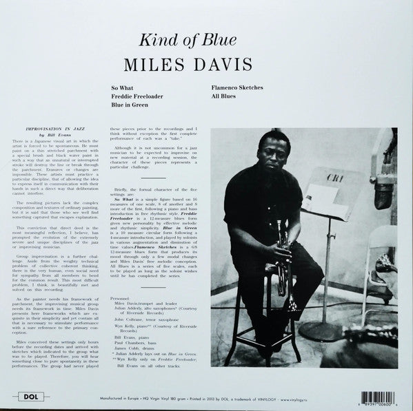 Miles Davis / Kind Of Blue - LP BLUE