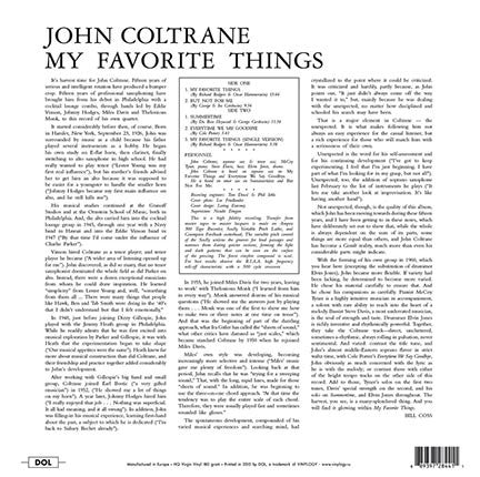 John Coltrane / My Favorite Things - LP BLUE