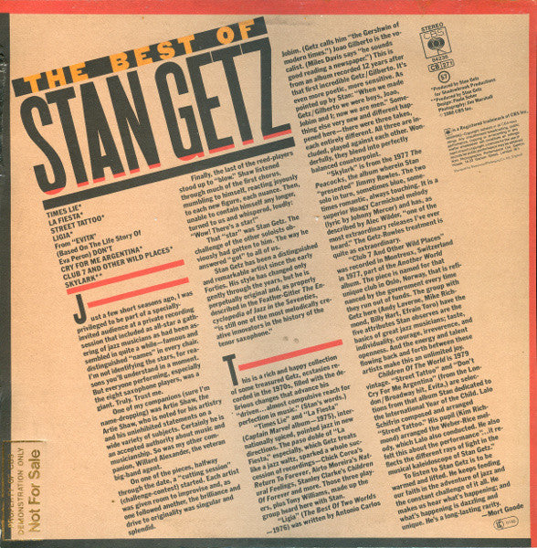 Stan Getz / The Best Of Stan Getz -LP USED