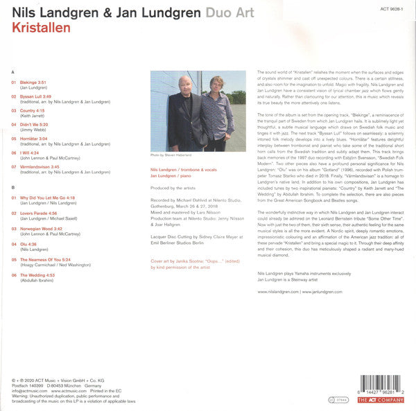 Nils Landgren &amp; Jan Lundgren / Kristallen - LP