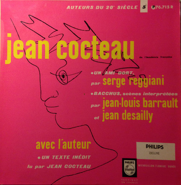 Jean Cocteau, Serge Reggiani, Jean-Louis Barrault, Jean Desailly ‎/ 20th Century Authors - LP Used 10&