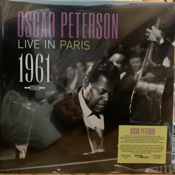 The Oscar Peterson Trio ‎/ Oscar Peterson Live In Paris 1961 - LP clear