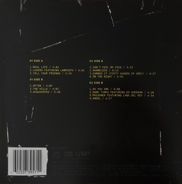 The Weeknd / Beauty Behind The Madness - 2LP Yellow Translucent w/ Black Splatter Used