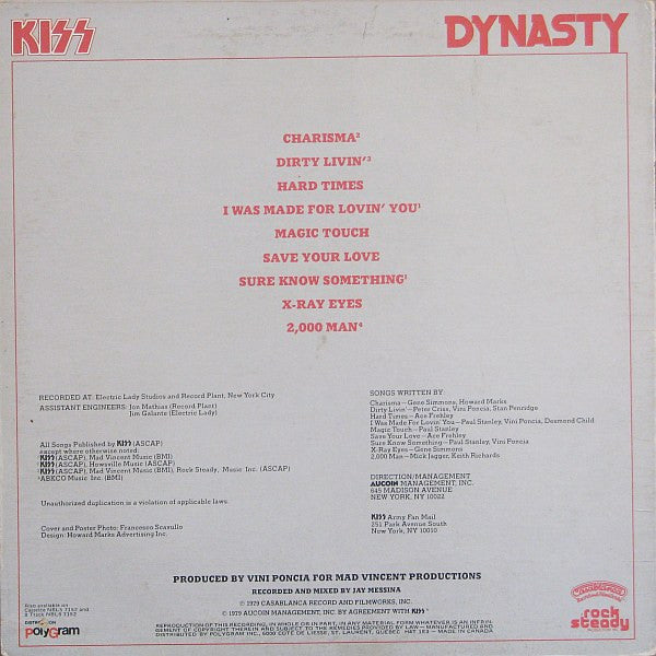 Kiss / Dynasty - LP Used