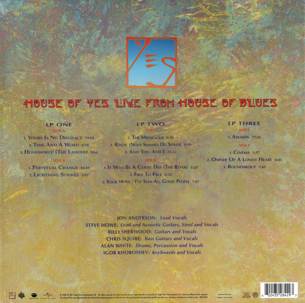 Yes / House Of Yes: Live From The House Of Blues - LP