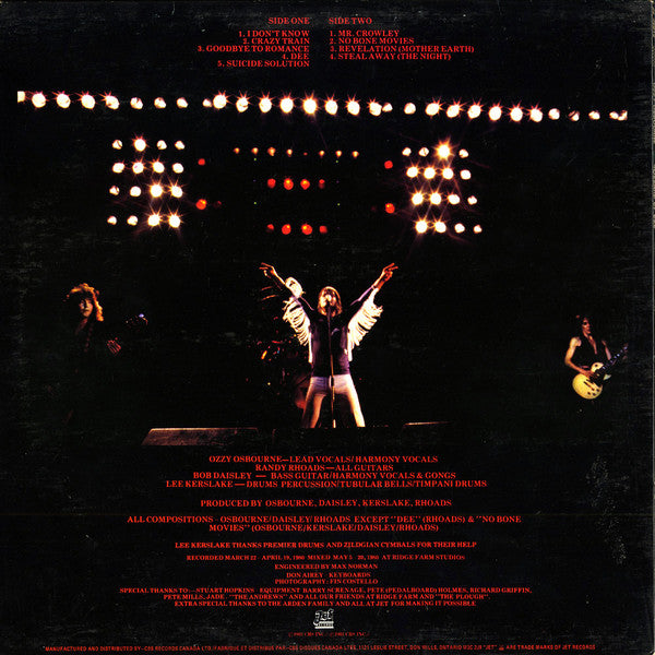 Ozzy Osbourne / Blizzard Of Ozz - LP (Used)