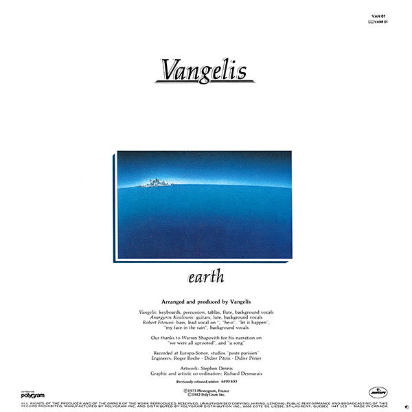 Vangelis / Earth - LP Used