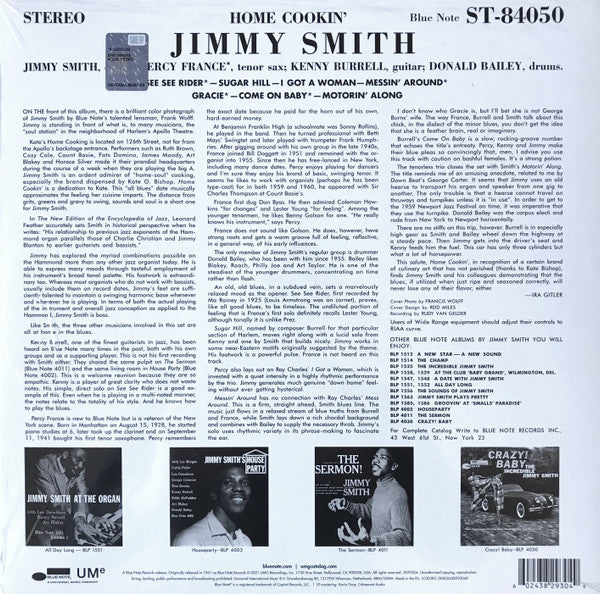 The Incredible Jimmy Smith W/ Percy France / Kenny Burrell / Donald Bailey / Home Cookin&