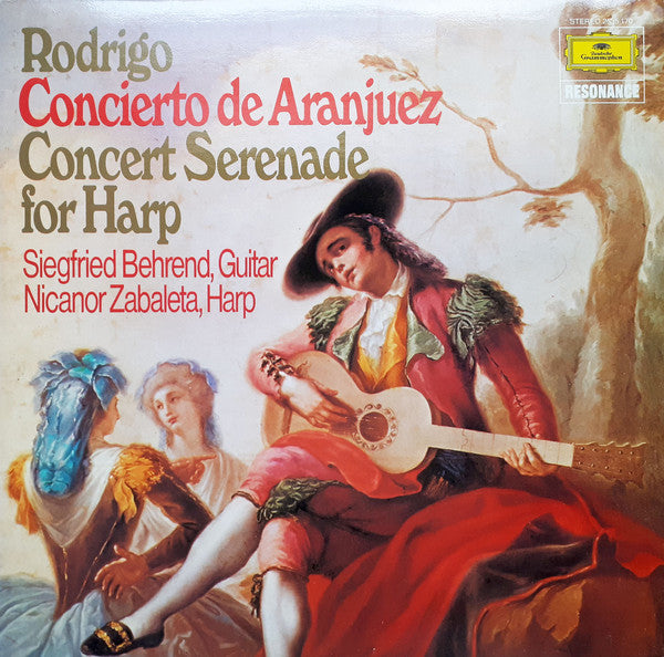 Rodrigo*, Siegfried Behrend, Nicanor Zabaleta / Concierto De Aranjuez / Concert Serenade For Harp - LP Used