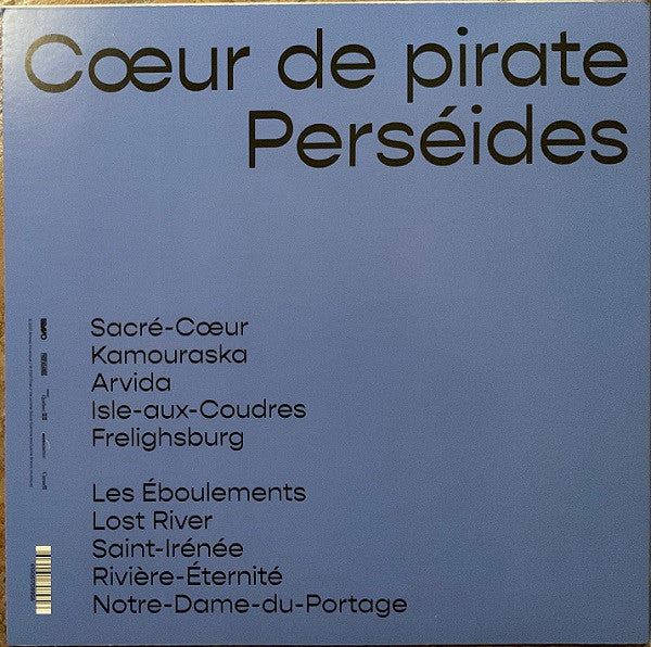 Cœur De Pirate / Perseids - LP WHITE