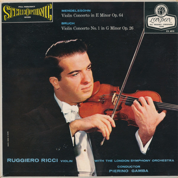 Mendelssohn* And Bruch* - Ricci*, London Symphony Orchestra*, Gamba* ‎/ Violin Concertos - LP (used)