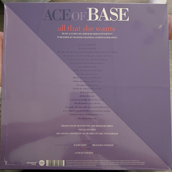 Ace Of Base / All That She Wants - LP