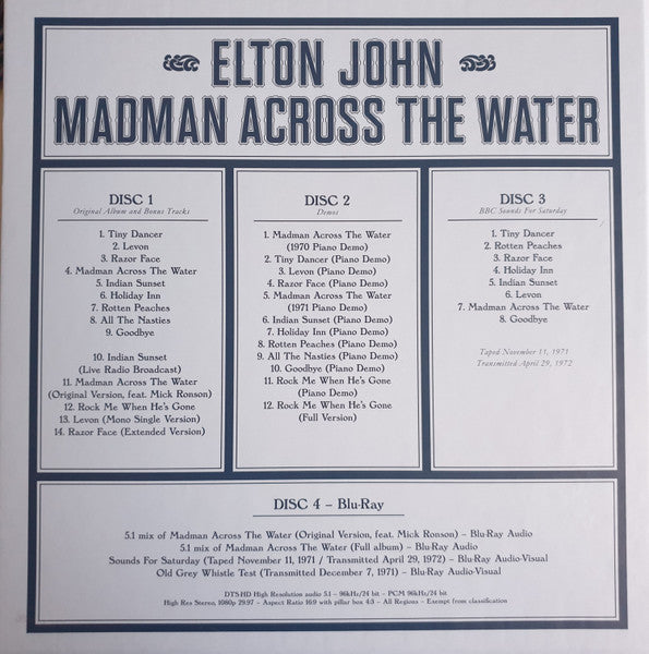 Elton John / Madman Across The Water - CD/Blu-Ray