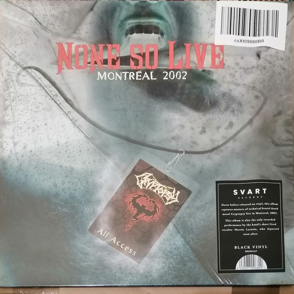 Cryptopsy / None So Live - LP