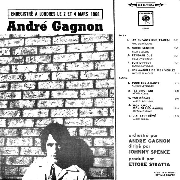 Andre Gagnon / Pour Les Amants - LP Used