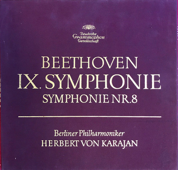 Beethoven, Berliner Philharmoniker, Herbert von Karajan / IX. Symphony / Symphony Nr. 8 - 2LP BOX Used