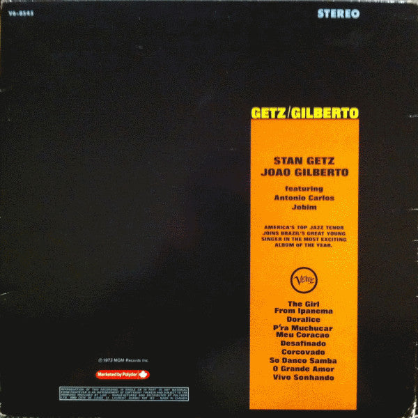 Stan Getz, João Gilberto Feat. Antonio Carlos Jobim / Getz, Gilberto - LP Used