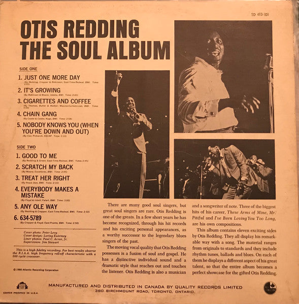 Otis Redding / The Soul Album - LP (Used)