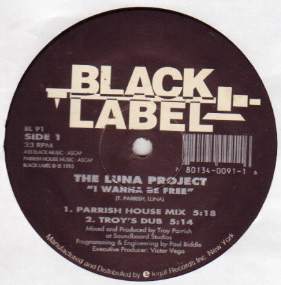 The Luna Project / I Wanna Be Free - LP Used 12&