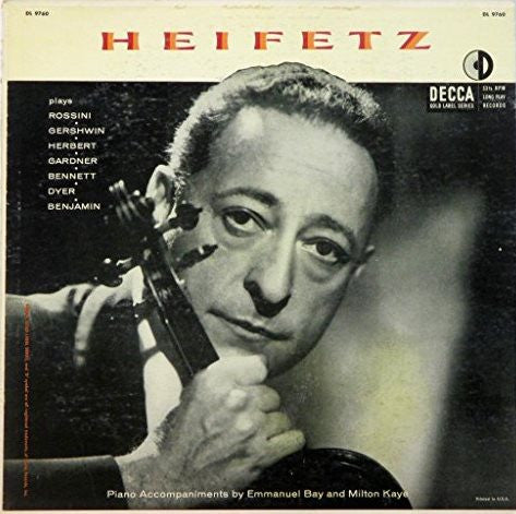Heifetz / Piano Accompaniments By Emanuel Bay And Milton Kaye - LP Used