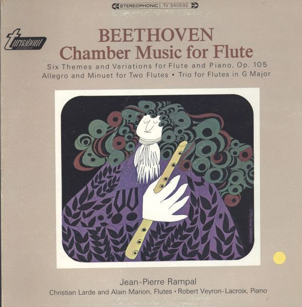 Beethoven* - Jean-Pierre Rampal ‎/ Chamber Music For Flute - LP (used)