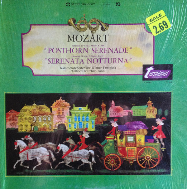 Mozart* - Kammerorchester Der Wiener Festspiele / Wilfried Böttcher* ‎/ "Posthorn Serenade" No. 9 In D Major, K. 320 - "Serenata Notturna" No. 6 In D Major, K. 239  - LP (used)