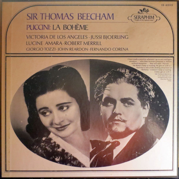 Sir Thomas Beecham / Puccini*, Victoria De Los Angeles / La Bohème - 2LP Used