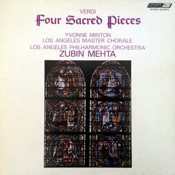 Verdi* - Yvonne Minton, Los Angeles Master Chorale, Los Angeles Philharmonic Orchestra, Zubin Mehta ‎/ Four Sacred Pieces - LP (used)
