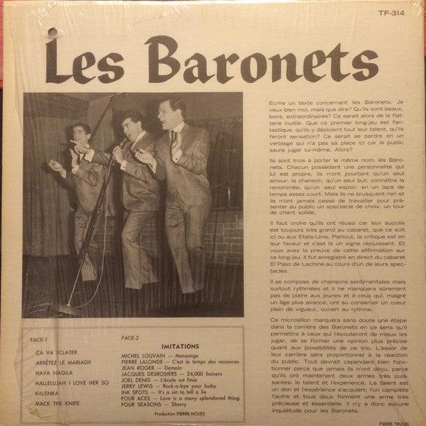 The Baronets / “En Spectacle” - LP (Used)