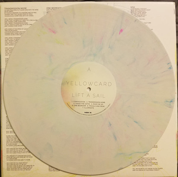 Yellowcard / Lift A Sail - LP White with multi color swirl (Used)