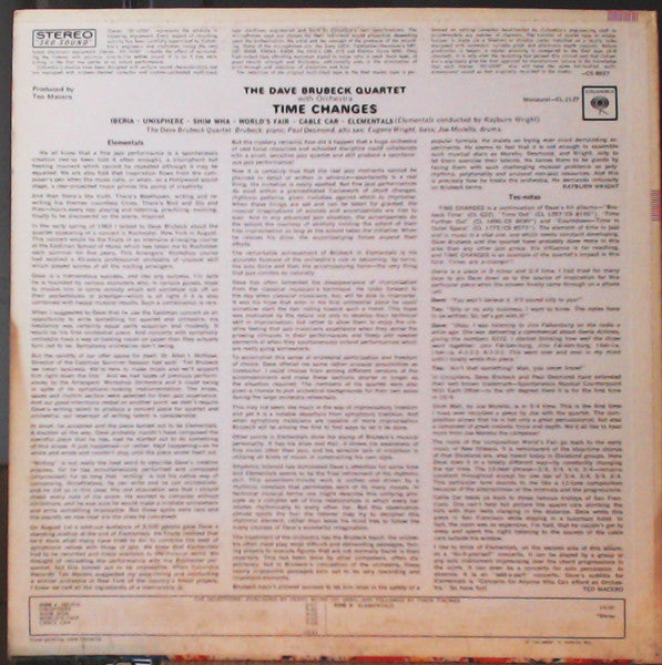 The Dave Brubeck Quartet / Time Changes - LP USED