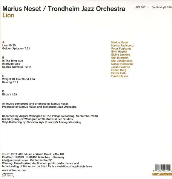 Marius Neset + Trondheim Jazz Orchestra / Lion - LP