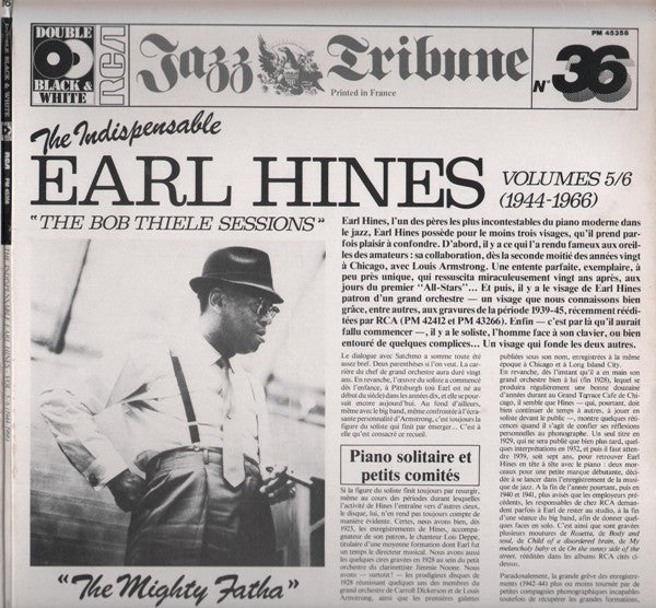 Earl Hines / The Indispensable Earl Hines Vol 5/6 (1944-1966) "The Bob Thiele Sessions" - 2LP Used