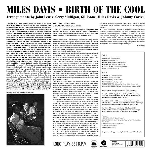 Miles Davis / Birth Of The Cool - LP