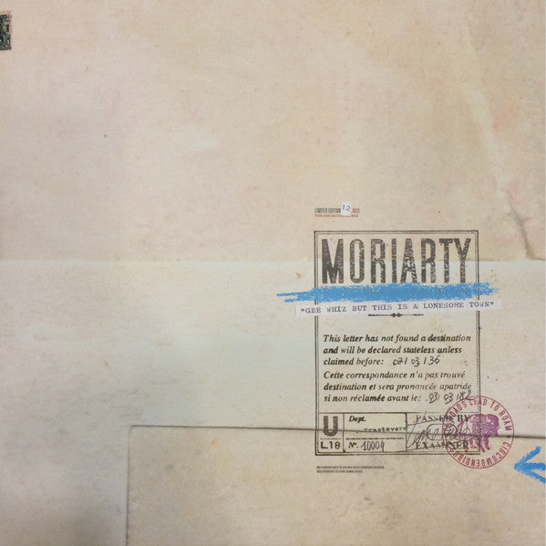 MoriArty ‎/ "Gee Whiz But This Is A Lonesome Town" - 2LP (COLORED)