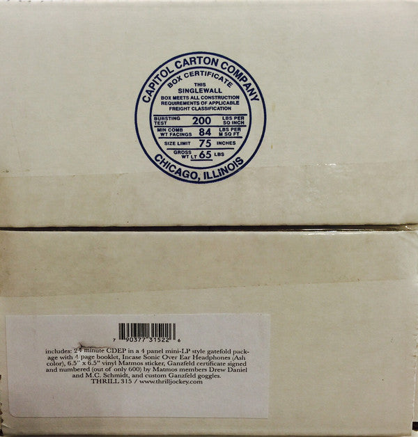 Matmos ‎/ The Ganzfeld EP - CD (Ltd Edition Incase Headphone box set) NUMBERED + SIGNED