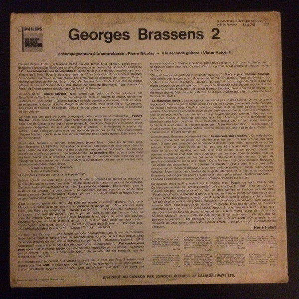 Georges Brassens / 2 - LP (Used)