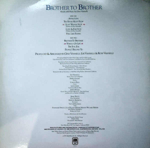 Gino Vannelli / Brother To Brother - LP Used